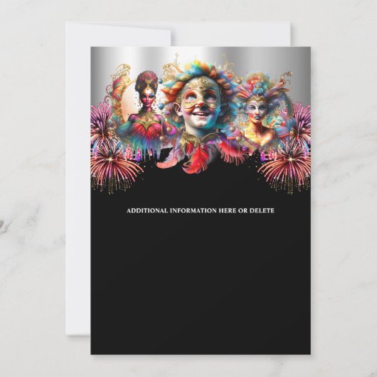 カーニバルナイトサーカス花火の仮面 招待状 (裏面)