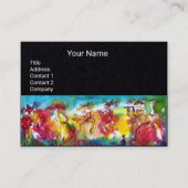 カーニバルナイトマスカレードダンス、ミュージックブラック紙 名刺 (正面)