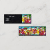 カーニバルナイトミュージックマスカレードダンスブラック紙 スキニー名刺 (正面/裏面)