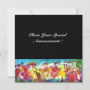 カーニバルナイト、マーディ・グラス・マスク、ダンス、ミュージック 招待状