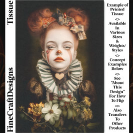 カーニバルノワール回路かわいいピエロ女の子CN3デクページ 薄葉紙