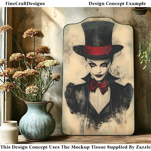 カーニバルノワール姿、顔メイクアップCG1デコページ 薄葉紙