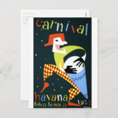 カーニバルハバナキューバヴィンテージホリディトラベル シーズンポストカード (正面/裏面)