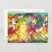 カーニバルバレエ/ヴェネツィアの仮装，ダンス，音楽 ポストカード (正面/裏面)