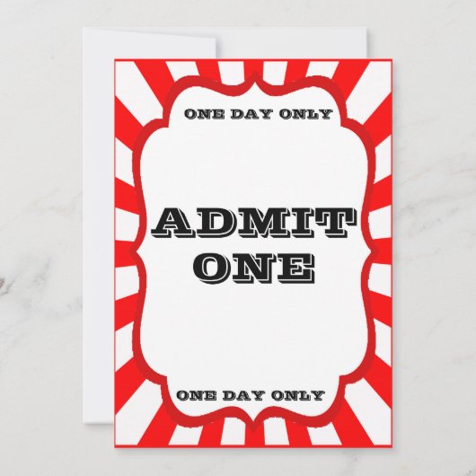 カーニバルパーティの招待状サーカス招待状 招待状 (裏面)