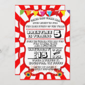 カーニバルパーティの招待状サーカス招待状 招待状 (正面/裏面)