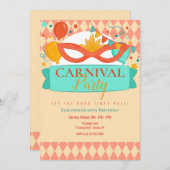 カーニバルパーティの招待状 招待状 (正面/裏面)