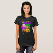 カーニバルパーティーアイデアフラミンゴマーディグラ Tシャツ (正面フル)