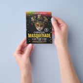 カーニバルパーティーフライヤー チラシ (手)