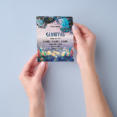 カーニバルパーティーフライヤー チラシ (手)