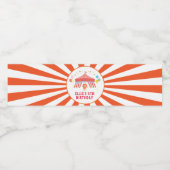 カーニバルパーティーラベル、サーカス ペットボトルラベル (シングルラベル)