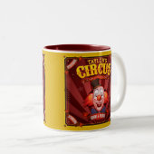カーニバルピエロADD NAMEビッグトップファミリーサーカスのショー ツートーンマグカップ (正面右)