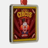 カーニバルピエロADD NAMEビッグトップファミリーサーカスのショー メタルオーナメント (右)