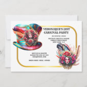 カーニバルファンタジーレディースバラ羽シルク金ゴールド 招待状 (正面)