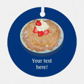 カーニバルファンネルケーキ – Doutnut Treat – お使いのテキスト メタルオーナメント (正面)