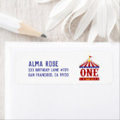 カーニバルファースト誕生日サーカスありがとうアドレス ラベル (インサイチュ)