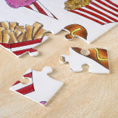 カーニバルフェアフードナチョスコーンドッグコットンキャンディ ジグソーパズル (側面)