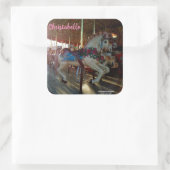 カーニバルフェアメリー回転木馬ゴーローンホース スクエアシール (バッグ)