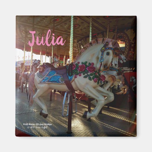 カーニバルフェアメリー回転木馬ゴーローンホース マグネット (正面)