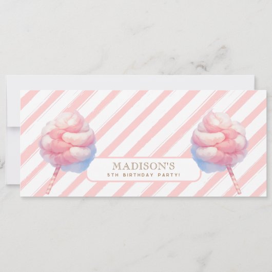 カーニバルフェア綿菓子ガールズチケットを認める 招待状 (裏面)