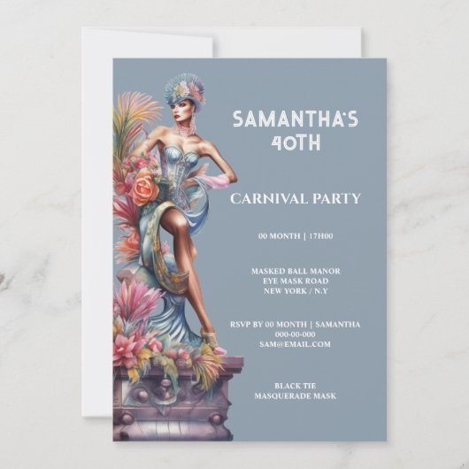 カーニバルフェスティバルパレードlgbtqゲイプライドパーティー 招待状 (正面)