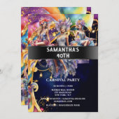 カーニバルフェスティバルlgbtqサーカスお祝いテーマ 招待状 (正面/裏面)