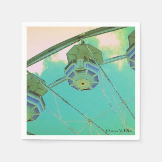 カーニバルフェリスホイール – バースデーパーティナプキンズ スタンダードカクテルナプキン (正面)