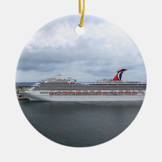カーニバルフリーダムクルーズシップオーナメント セラミックオーナメント (正面)