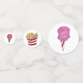 カーニバルフードナチコットンキャンディポップコーンアイスクリーム コンフェッティ (正面)