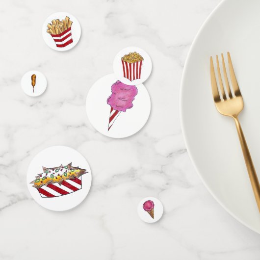 カーニバルフードナチコットンキャンディポップコーンアイスクリーム コンフェッティ (グループ)