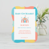 カーニバルベビーオンボードベビーシャワー招待状 招待状 (スタンド正面)