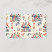 カーニバルベビーシャワーベビー招待状 エンクロージャーカード (裏面)