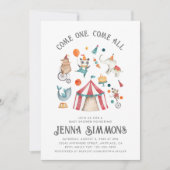 カーニバルベビーシャワー招待状 |サーカスシャワー 招待状 (正面)