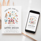 カーニバルベビーシャワー招待状 |サーカスシャワー 招待状