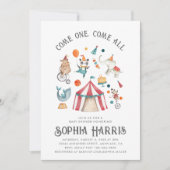 カーニバルベビーシャワー招待状 |サーカスシャワー 招待状 (正面)