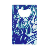 カーニバルホースブルー クレジットカード栓抜き (正面)