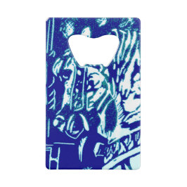 カーニバルホースブルー クレジットカード栓抜き