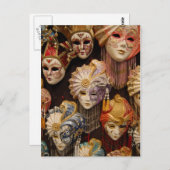 カーニバルマスクインヴェネツィア ポストカード (正面/裏面)