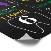 カーニバルマスクマルディグラスファースト誕生日シャルボード ポスター (角)