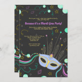 カーニバルマスク招待状 招待状 (正面/裏面)