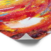 カーニバルマスク黄色赤バラ ポスター (角)