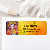 カーニバルマスク黄色赤バラ ラベル (インサイチュ)