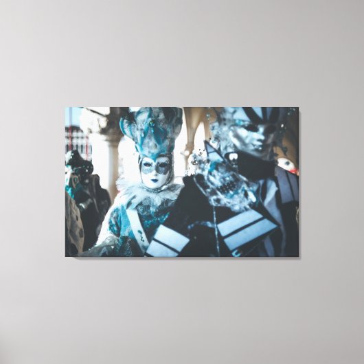 カーニバルマスク，イタリア キャンバスプリント (正面)