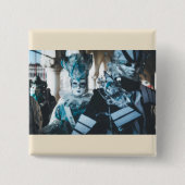 カーニバルマスク，イタリア 缶バッジ (正面)