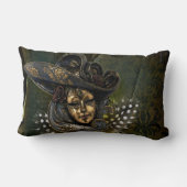 カーニバルマスク – ゴールデンマスカレード装飾用クッション ランバークッション (裏面)