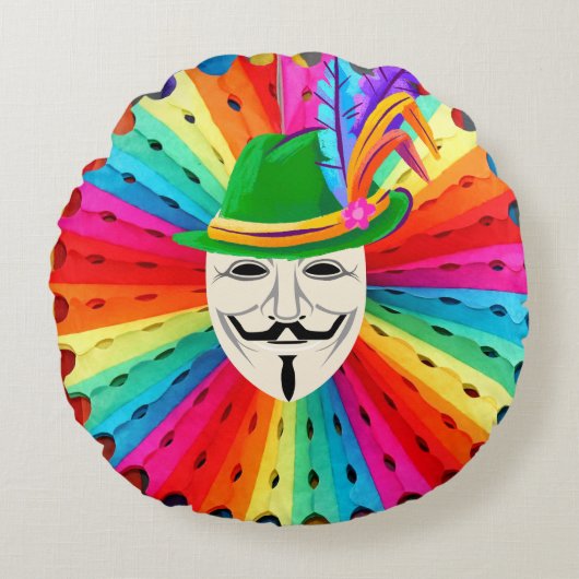 カーニバルマスク ラウンドクッション (正面)