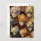 カーニバルマスクinヴェネツィアイタリア ポストカード (正面/裏面)