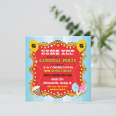 カーニバルマーキーバースデーパーティ招待状 招待状 (スタンド正面)