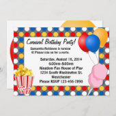 カーニバルライトと軽食のカスタム招待状 招待状 (正面/裏面)