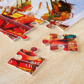 カーニバルヴィンテージレトロスイングライド写真カラフル ジグソーパズル (側面)